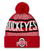 NEW ERA Ohio State Buckeyes New Era Red Striped Knit Hat