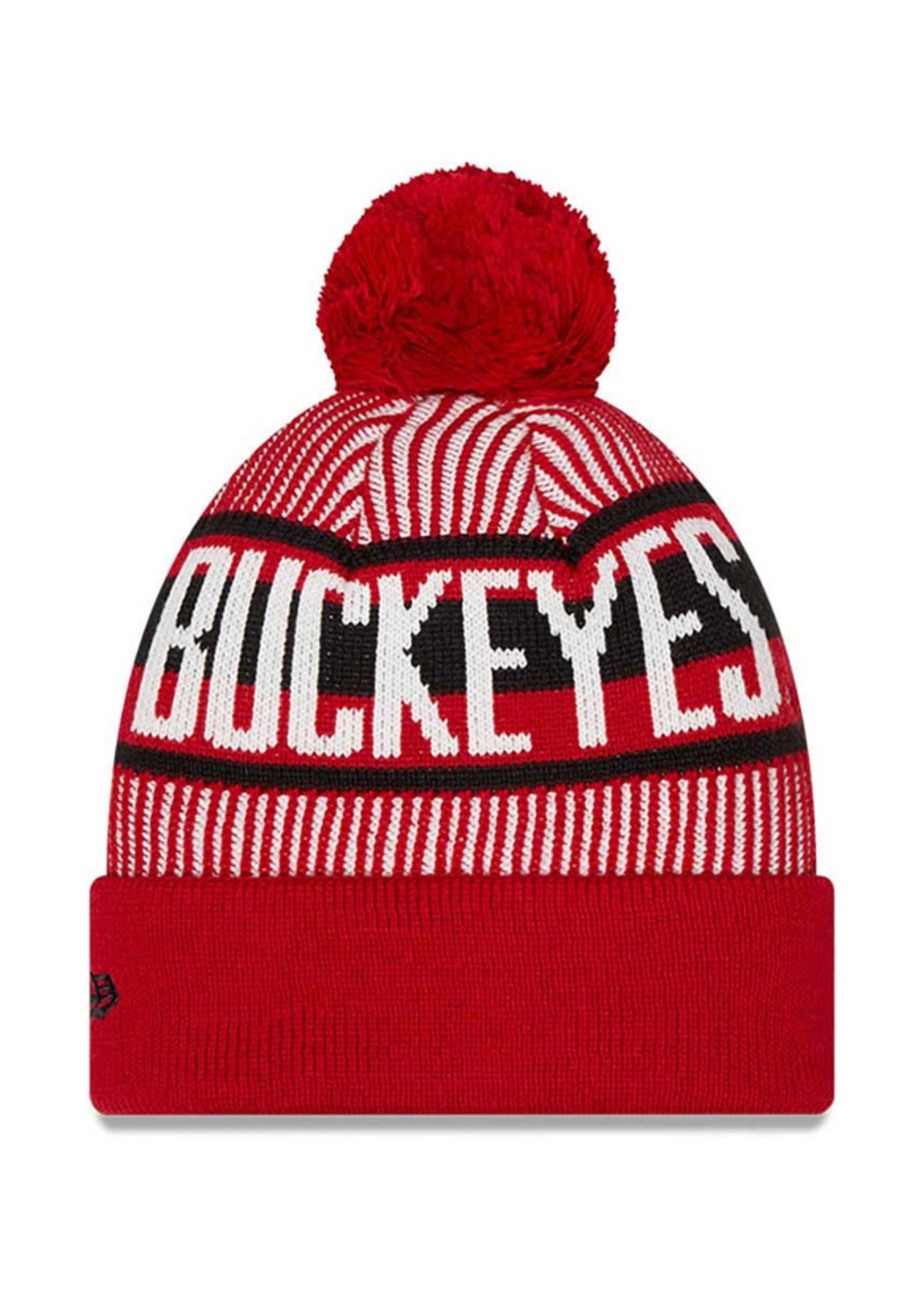 NEW ERA Ohio State Buckeyes New Era Red Striped Knit Hat