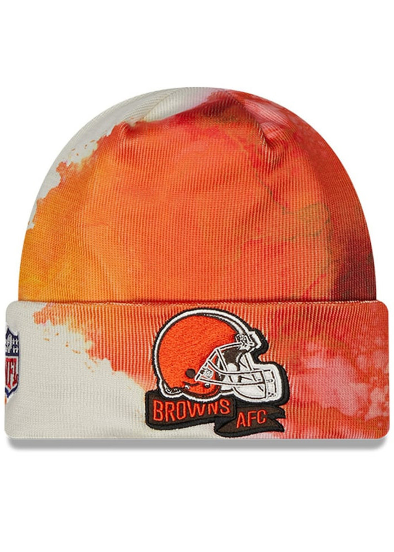 NEW ERA Cleveland Browns New Era Sideline Ink Dye Cuffed Knit Hat