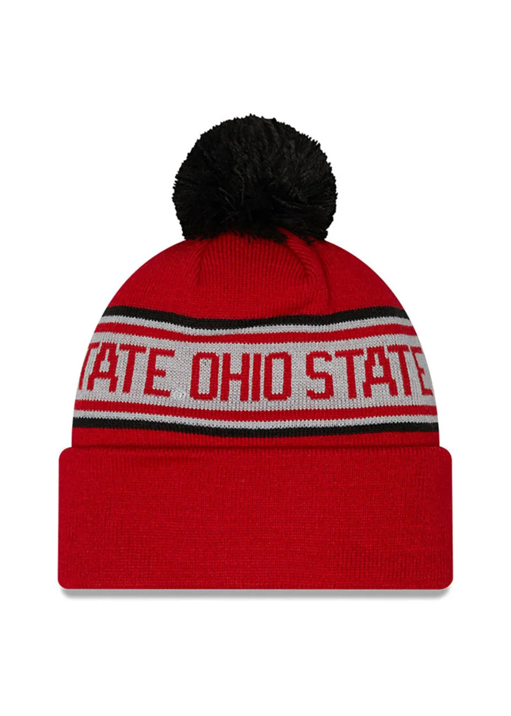 Ohio State Buckeyes Mini Zebra Cap, Red/White