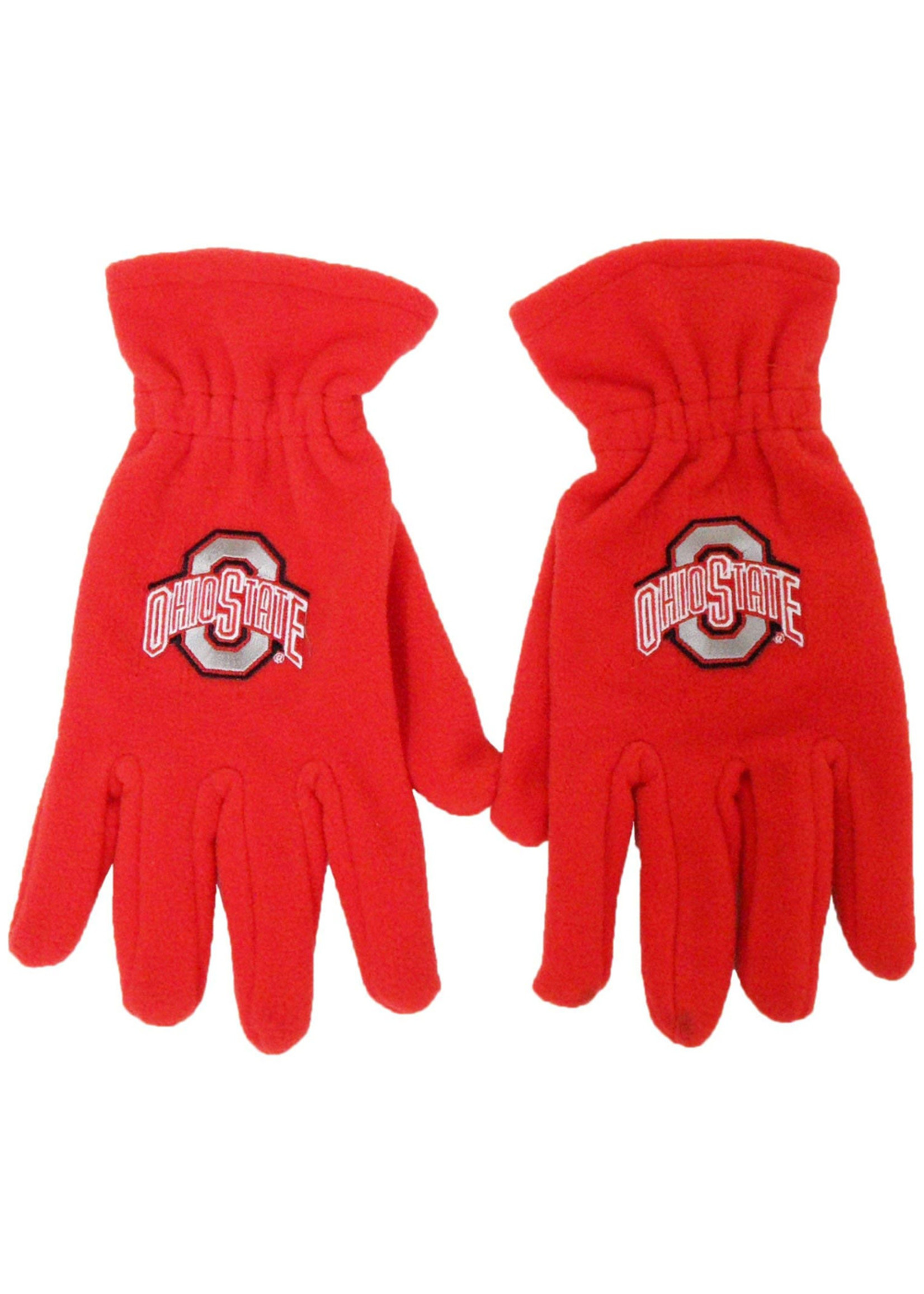Ohio State Buckeyes Red 'Athletic O' Fleece Gloves