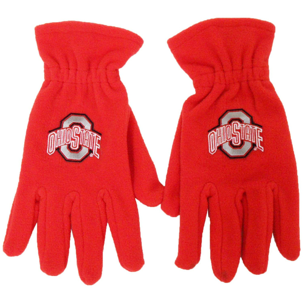 Ohio State Buckeyes Red 'Athletic O' Fleece Gloves Everything Buckeyes