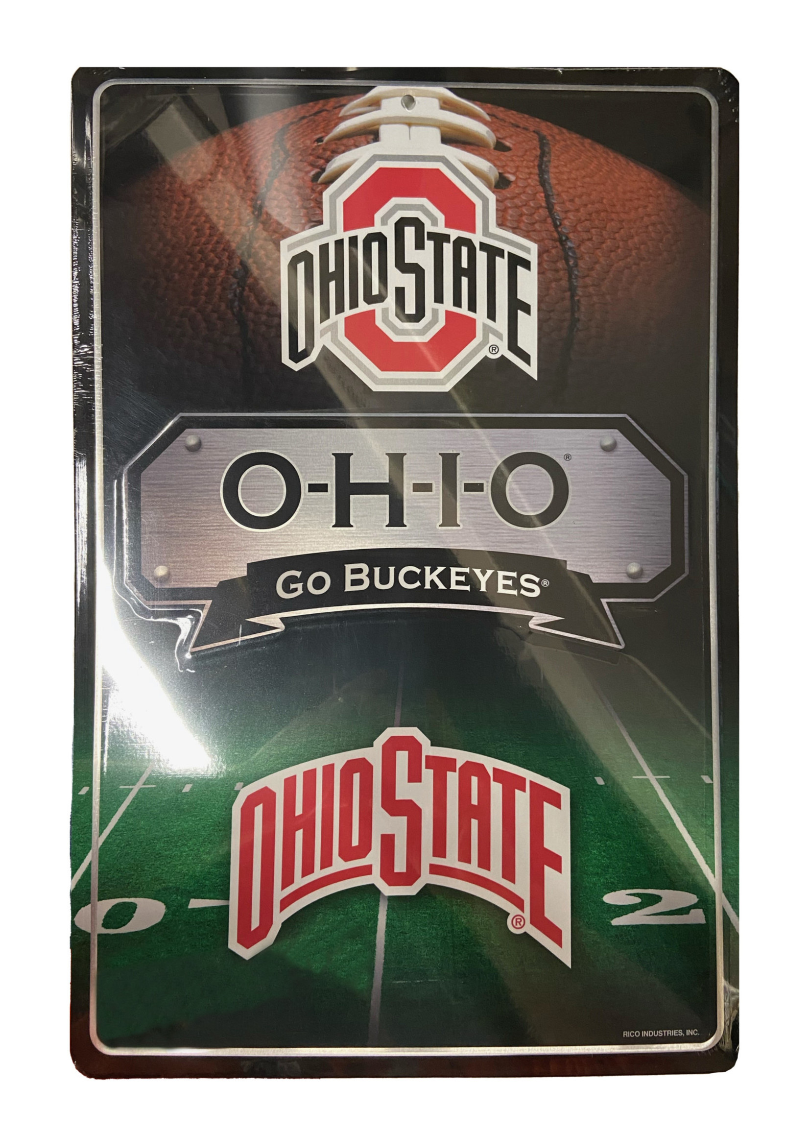 Ohio State Buckeyes Embossed Metal Sign 11x17