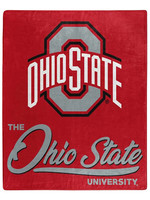 Ohio State Buckeyes Royal Plush Raschel Throw - 50x60