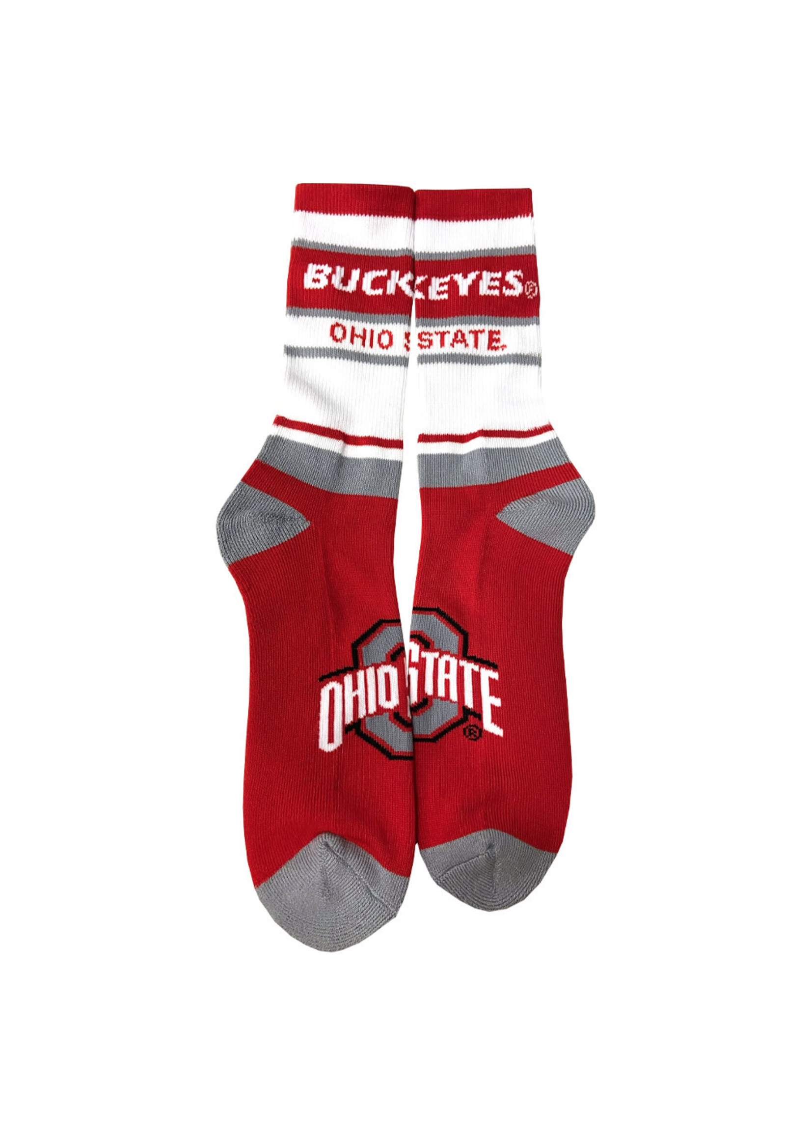 Ohio State Buckeyes Bar Stripe Crew Socks