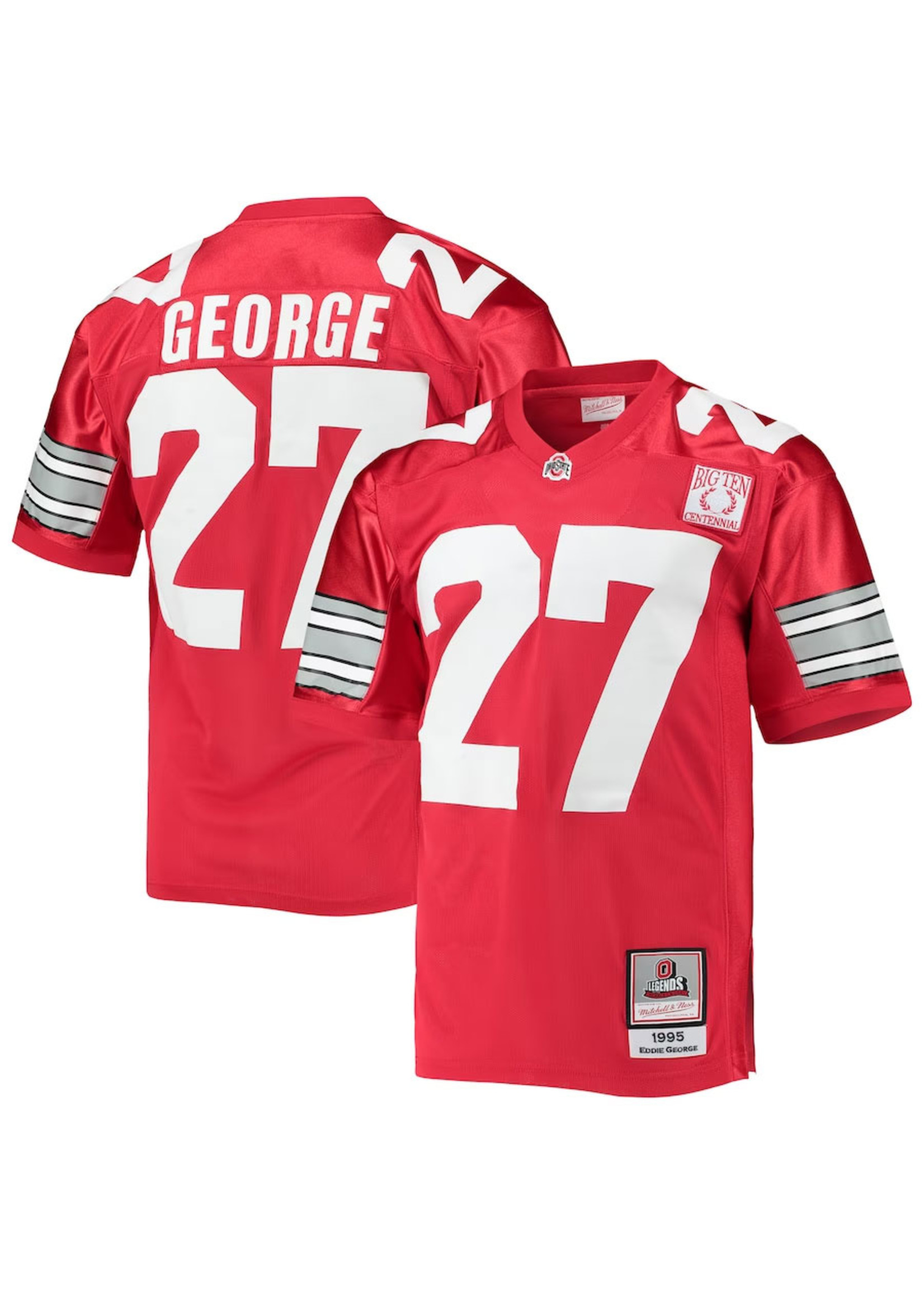 Men's #27 Eddie George Ohio State Buckeyes Game Football Jersey – The Jersey  Locker