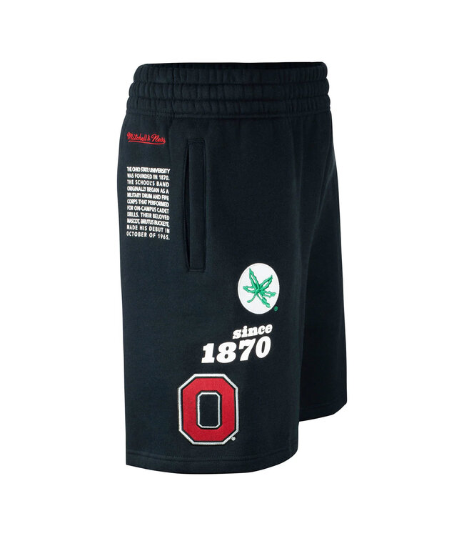 MITCHELL & NESS Ohio State Buckeyes Team Origins Fleece Shorts