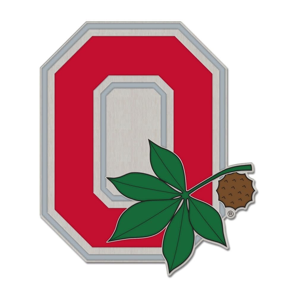 Ohio State Charms | Ohio State Brutus Buckeye with Red Block O and Buckeye  Leaf Charm | Officially Licensed Ohio State Jewelry | OSU Charms | Ohio