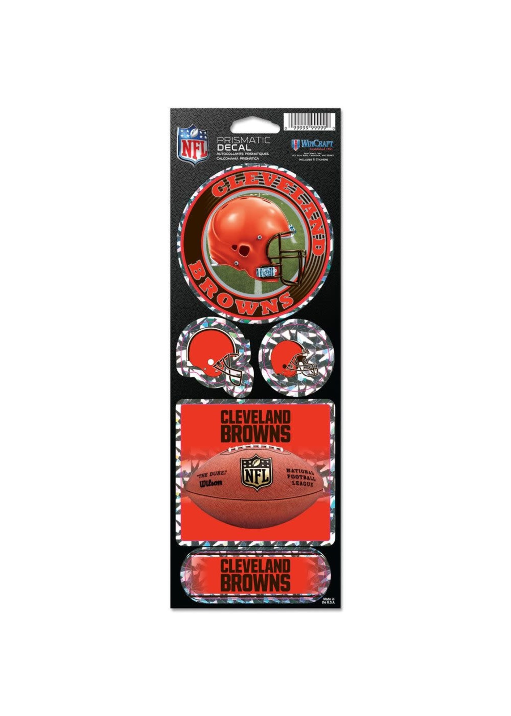 Wincraft CLEVELAND BROWNS PRISMATIC DECAL 4X11