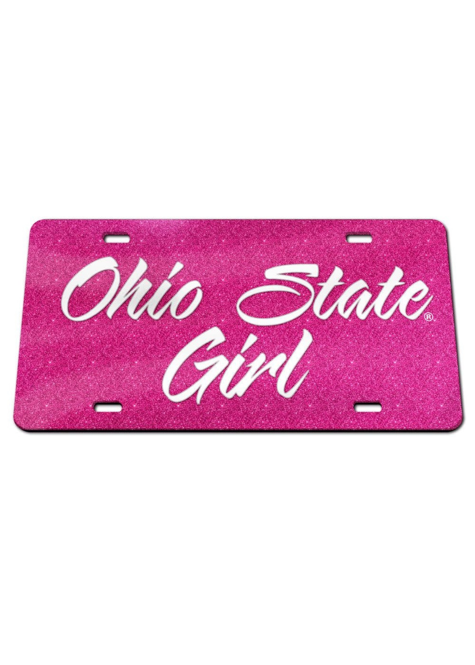 Wincraft OHIO STATE GIRL ACRYLIC LICENSE PLATE