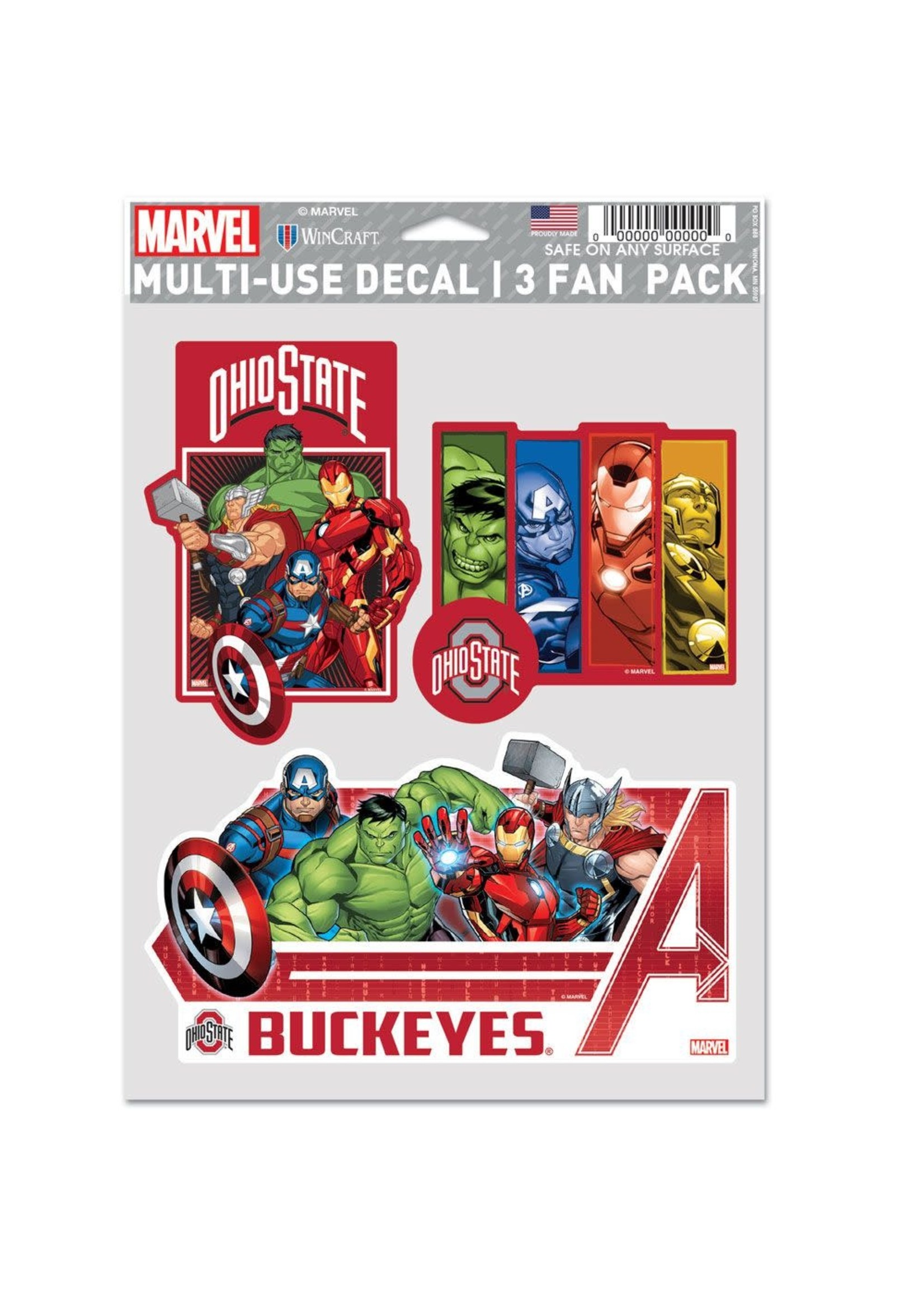 Wincraft Ohio State Buckeyes Marvel Avengers Decals