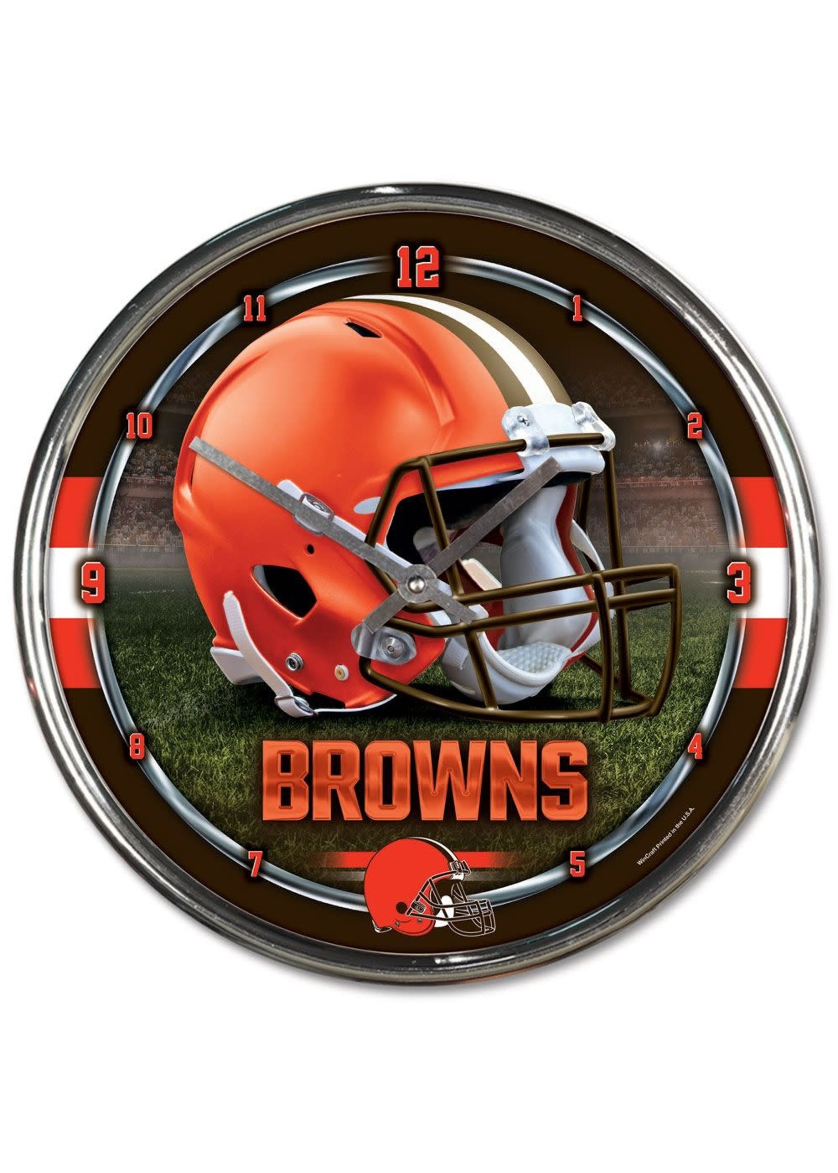 Wincraft Cleveland Browns Helmet Chrome Clock