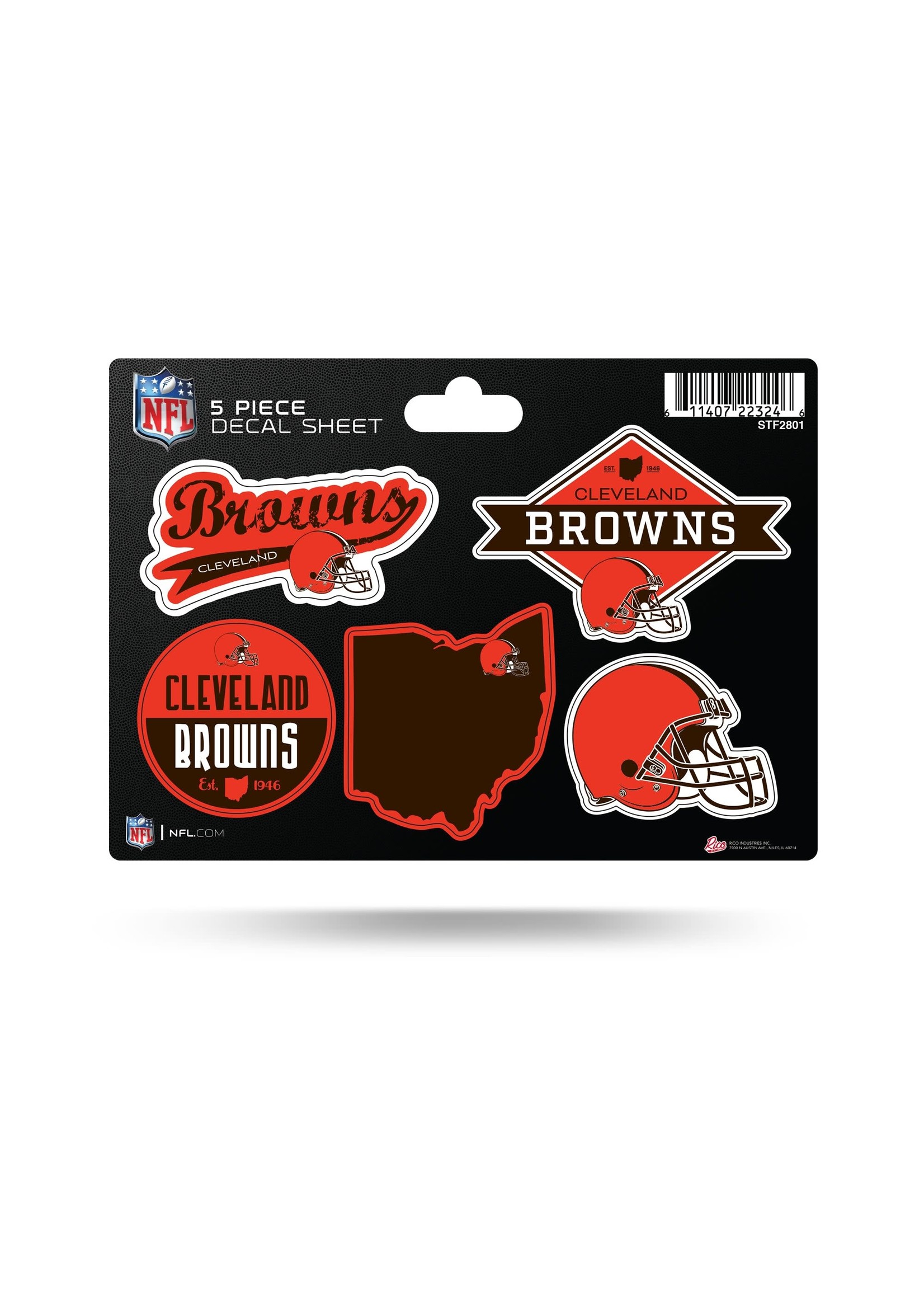 Cleveland Browns 5pc Sticker Sheet