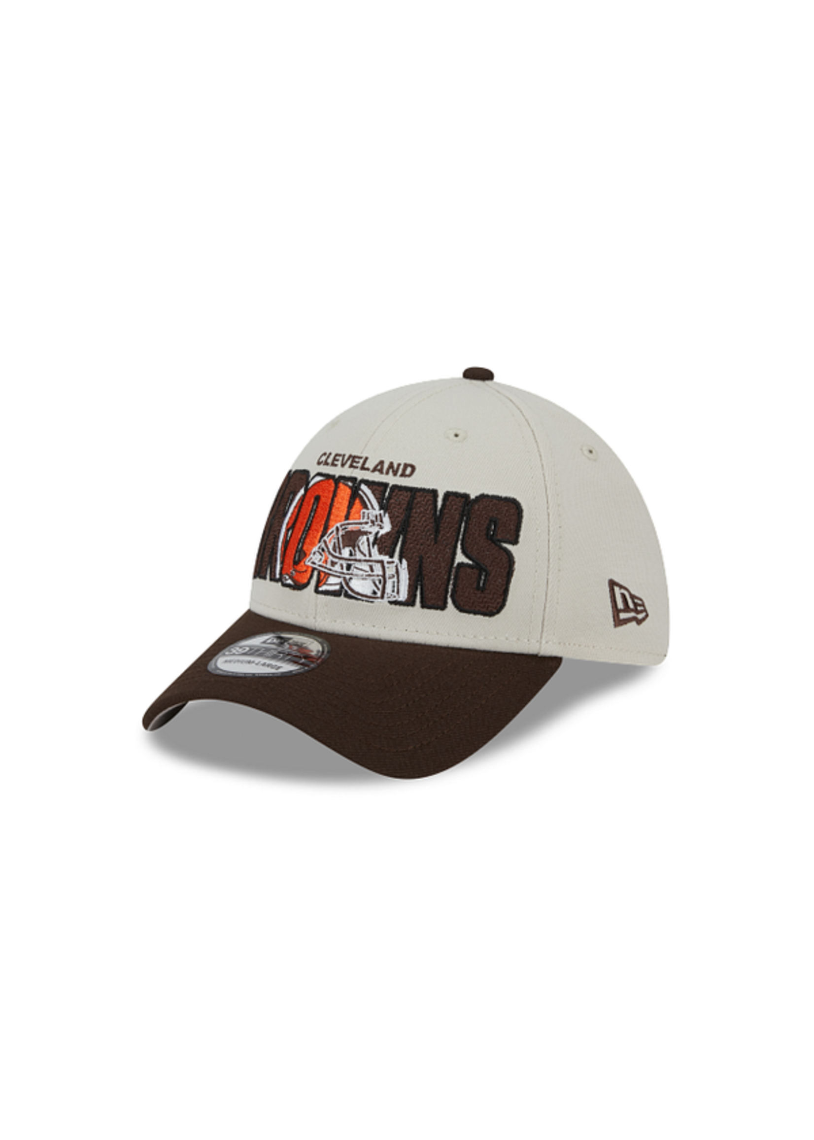 Men's New Era Cream/Brown Cleveland Browns 2022 Sideline 59FIFTY Fitted Hat