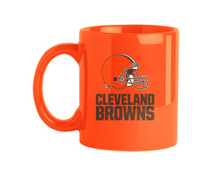 Vintage Cleveland Browns Coffee Mug Grid Background Design Papel Ceramic 12  oz