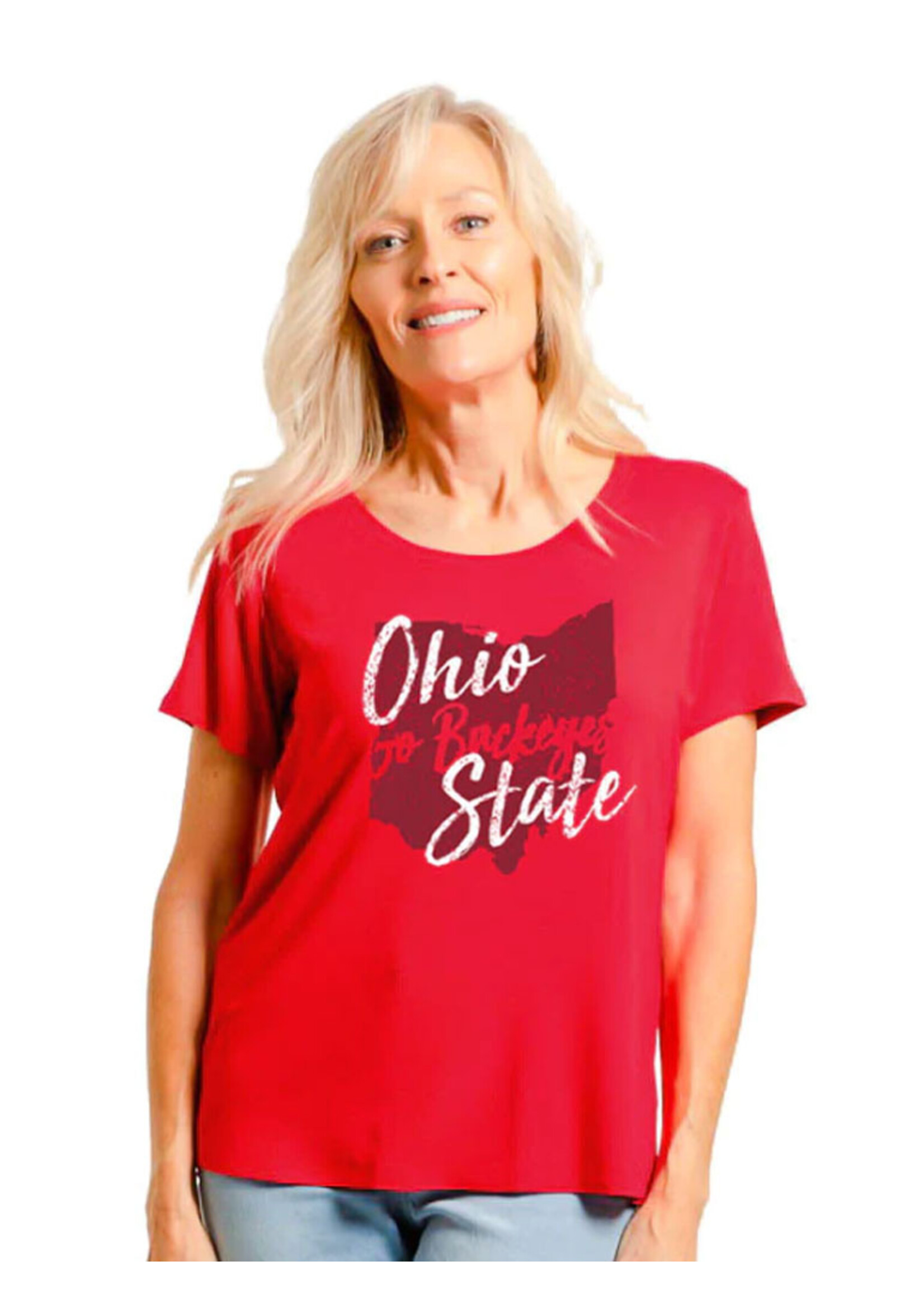 Flying Colors Ohio State Buckeyes Women's Scoop Top