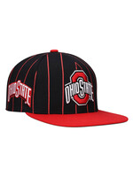 MITCHELL & NESS Ohio State Buckeyes Mitchell & Ness Team Pinstripe Snapback Hat