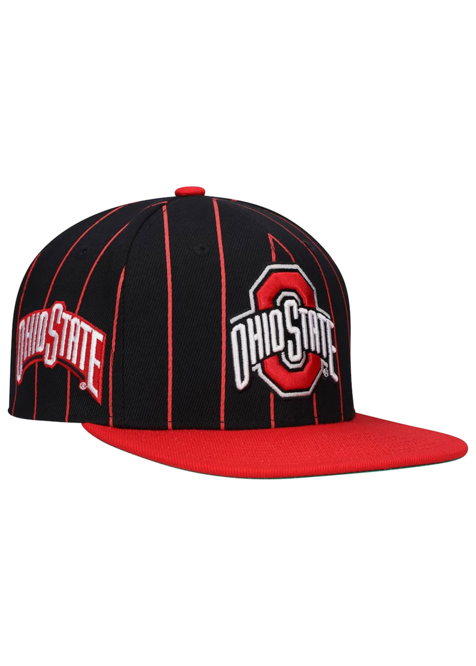 MITCHELL & NESS Ohio State Buckeyes Mitchell & Ness Team Pinstripe Snapback Hat