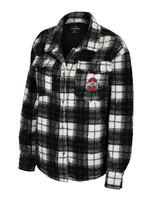 Colosseum Athletics Ohio State Buckeyes Women's Hug Me Plaid Black Shacket