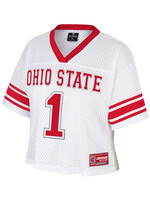 Colosseum Athletics Ohio State Buckeyes Women's White Cropped Jersey