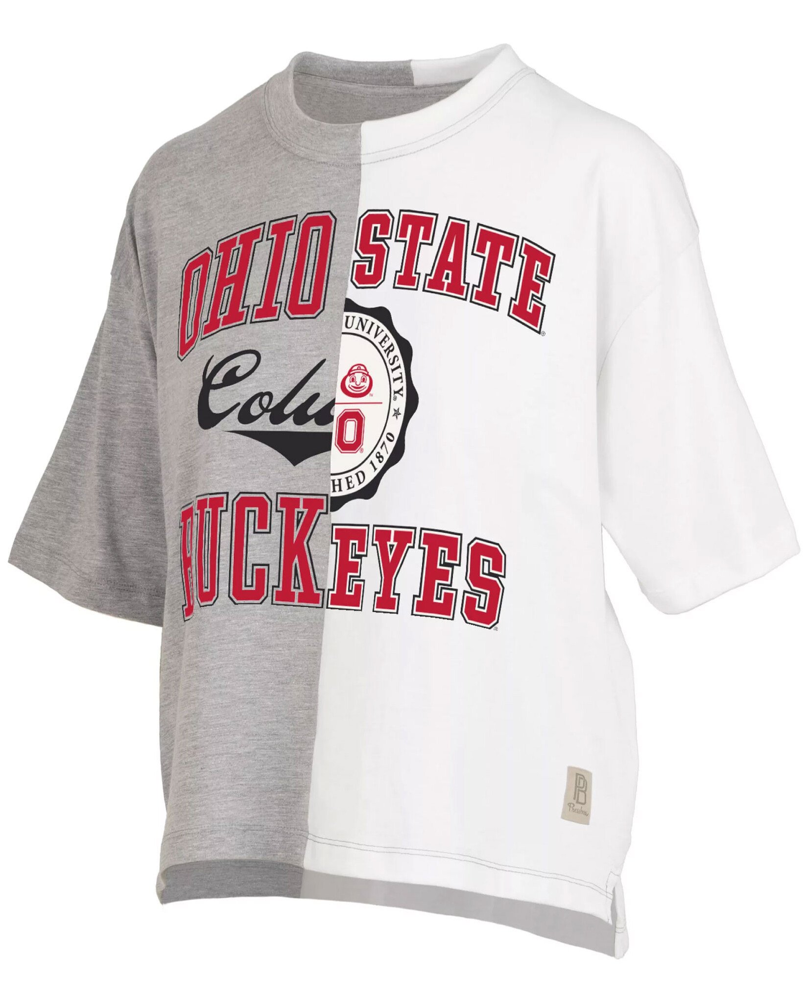 Women's Alternative Apparel White Ohio State Buckeyes Retro Jersey  Headliner Cropped T-Shirt