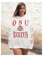 Ohio State Buckeyes Wynn Star Sleeve Oversized Sweatshirt