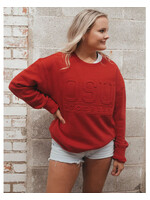 Ohio State Wynn Star Sleeve Oversized Crew