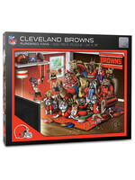 Cleveland Browns Stripe Design Desktop Cornhole Game Set