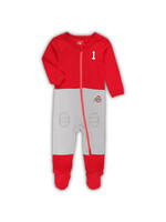 Ohio State Buckeyes Infant #1 Football Uniform Full-Zip Footed Jumper