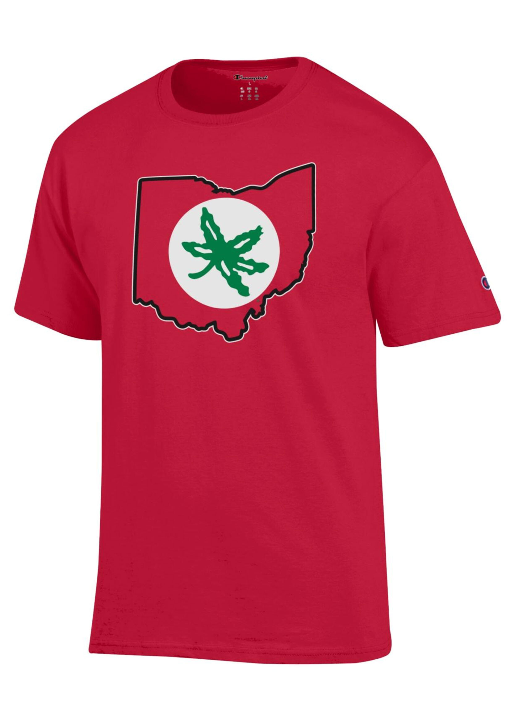 Ohio State Buckeyes Leaf & State T-Shirt