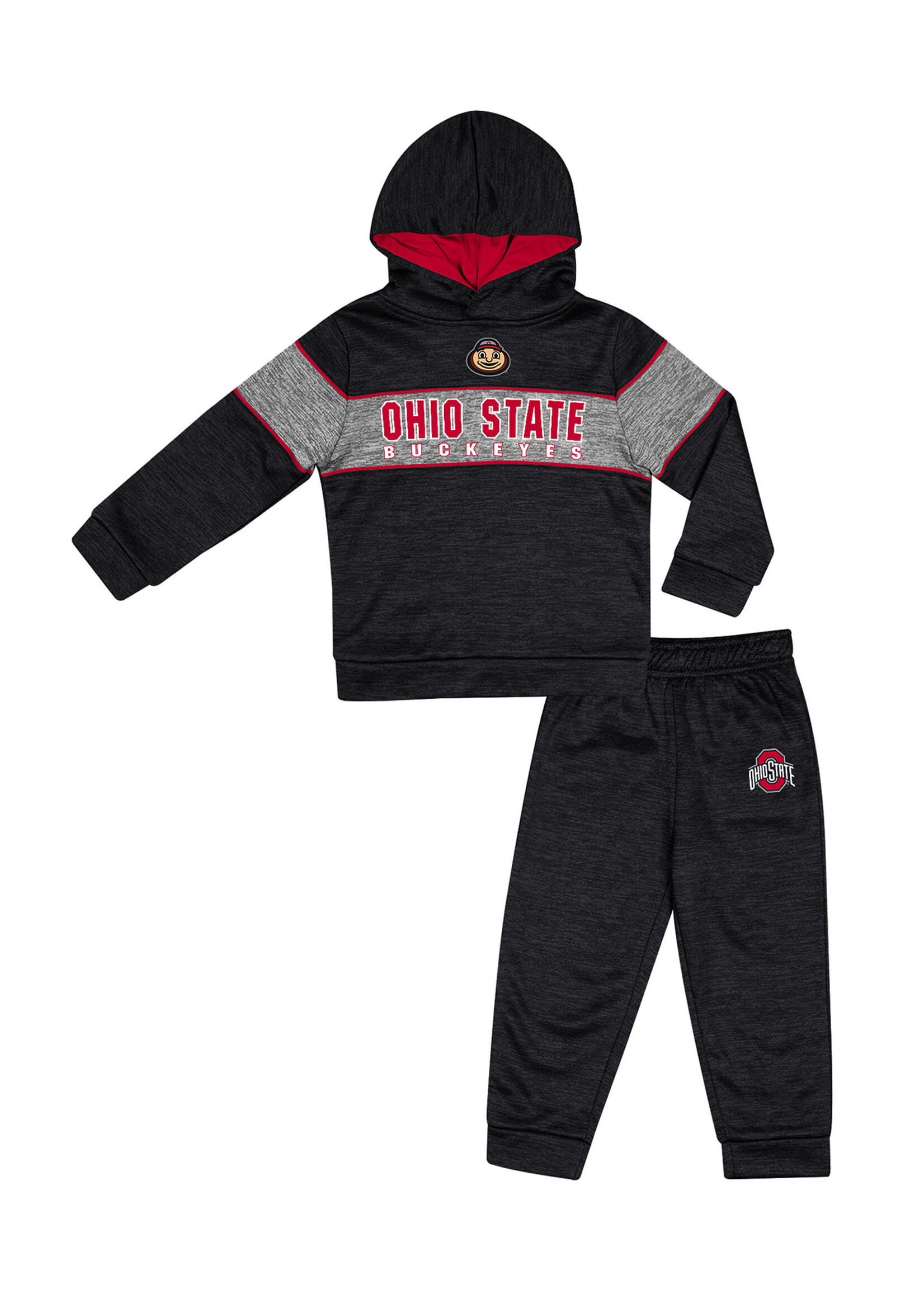 Colosseum Athletics Ohio State Buckeyes Toddler Griswold Fleece Hoodie Pant Set