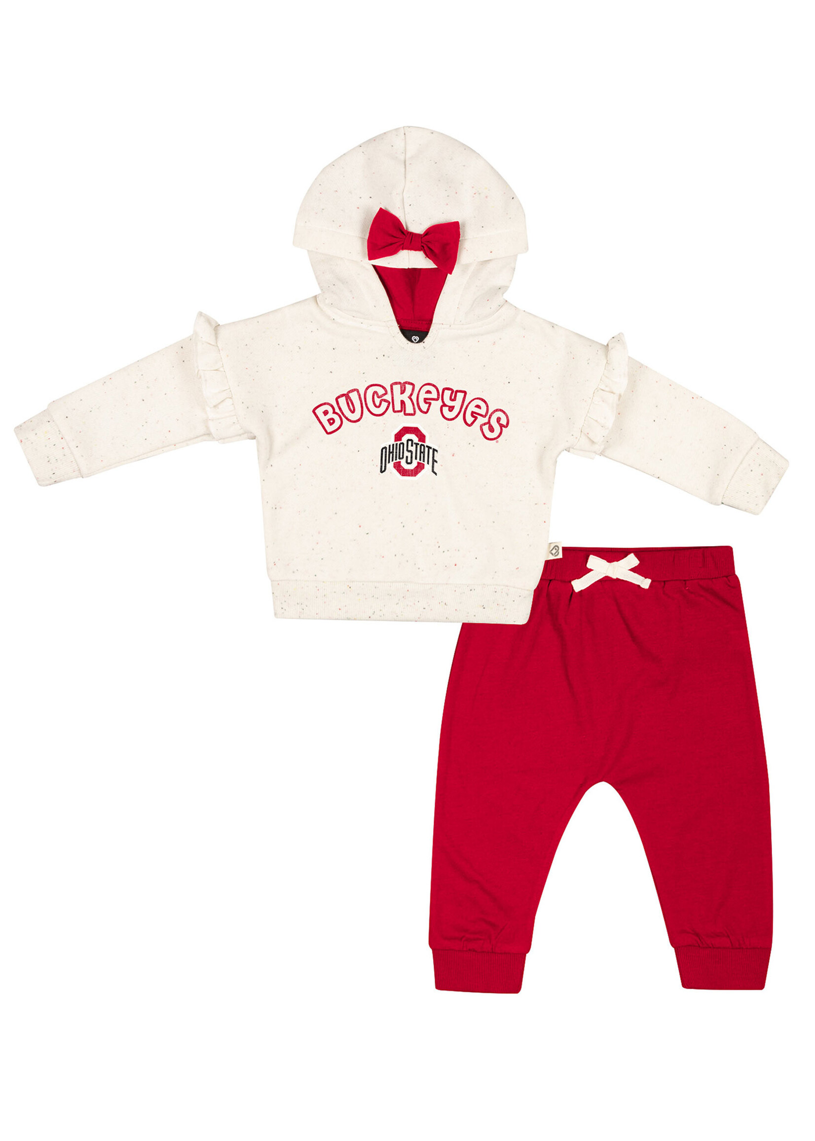 Colosseum Athletics Ohio State Buckeyes Infant Wrapped in a Bow Outfit