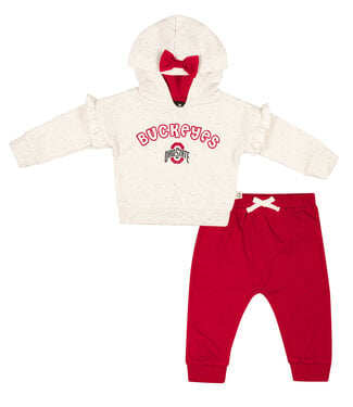 Colosseum Athletics Ohio State Buckeyes Infant Wrapped in a Bow Outfit