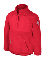 Colosseum Athletics Ohio State Buckeyes Youth Ellen Sherpa Half Snap Jacket