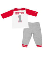 Colosseum Athletics Ohio State Buckeyes Infant Football Jersey T-Shirt & Pants Set