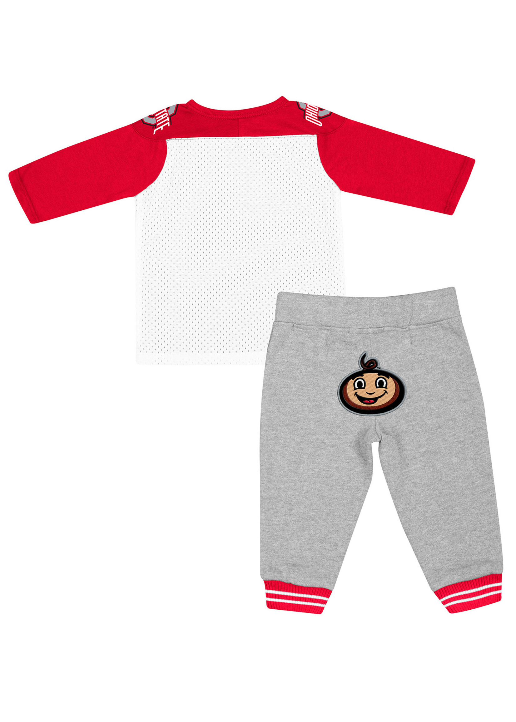 Colosseum Athletics Ohio State Buckeyes Infant Football Jersey T-Shirt & Pants Set