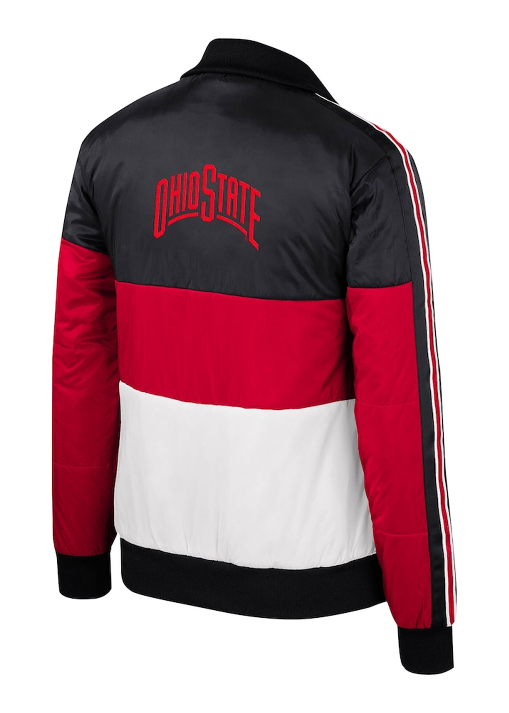 Colosseum Athletics Ohio State Buckeyes The Wild Collective Women's Color-Block Puffer Full-Zip Jacket