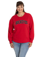 Flying Colors Ohio State Buckeyes Yvette Yoke Red Sweatshirt