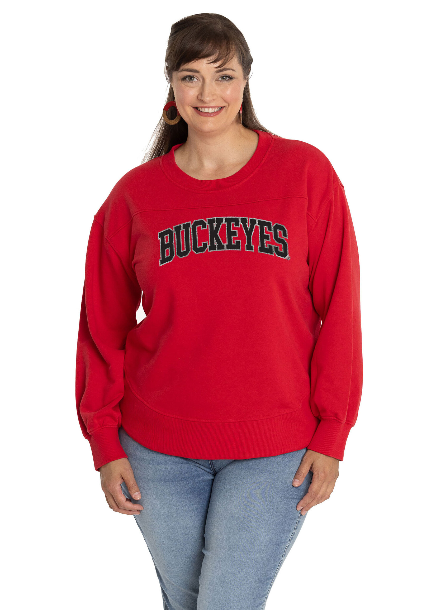 Flying Colors Ohio State Buckeyes Yvette Yoke Red Sweatshirt
