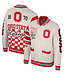 Colosseum Athletics Ohio State Buckeyes The Wild Collective Unisex Jacquard Full-Zip Sweater