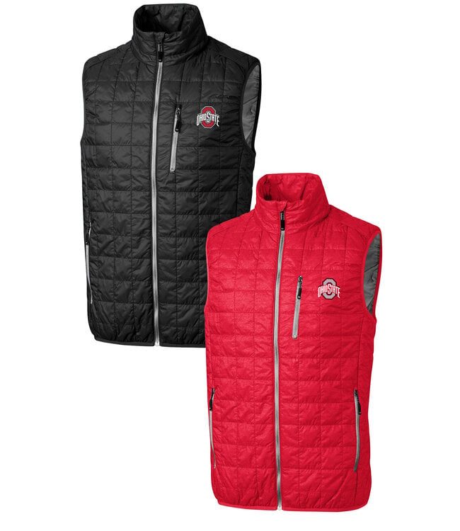 Cutter & Buck Ohio State Buckeyes Rainier Eco Insulated Full Zip Puffer Vest