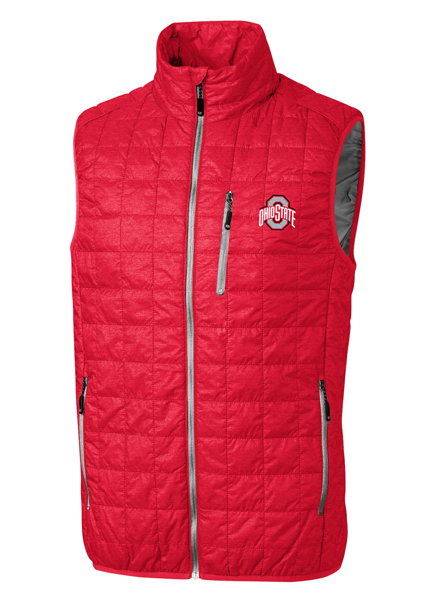 Cutter & Buck Ohio State Buckeyes Rainier Eco Insulated Full Zip Puffer Vest