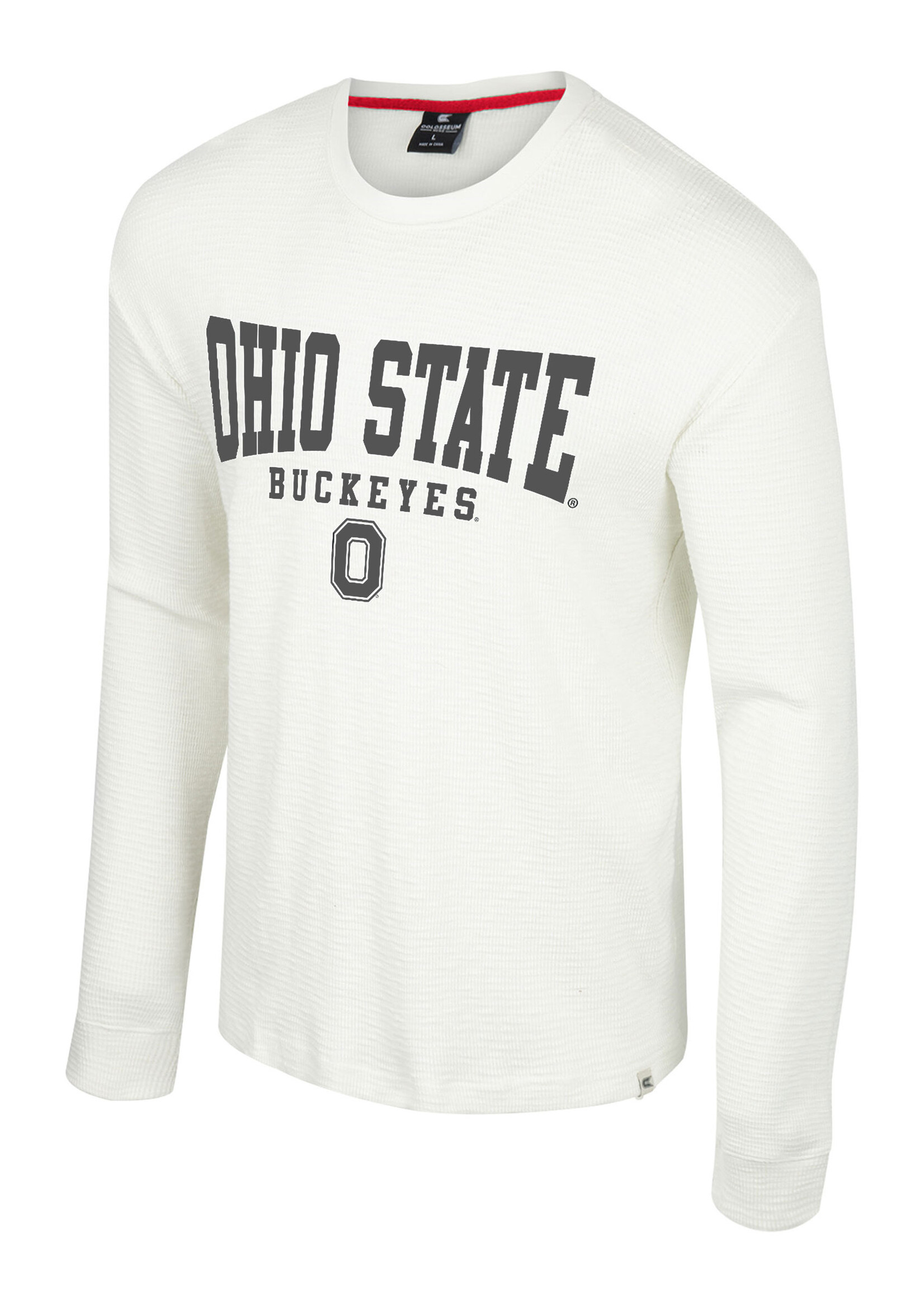 Colosseum Athletics Ohio State Buckeyes Waffle Weave Texture Long Sleeve