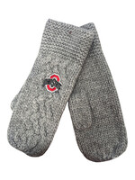 Ohio State Buckeyes Grey Arya Knit Mittens