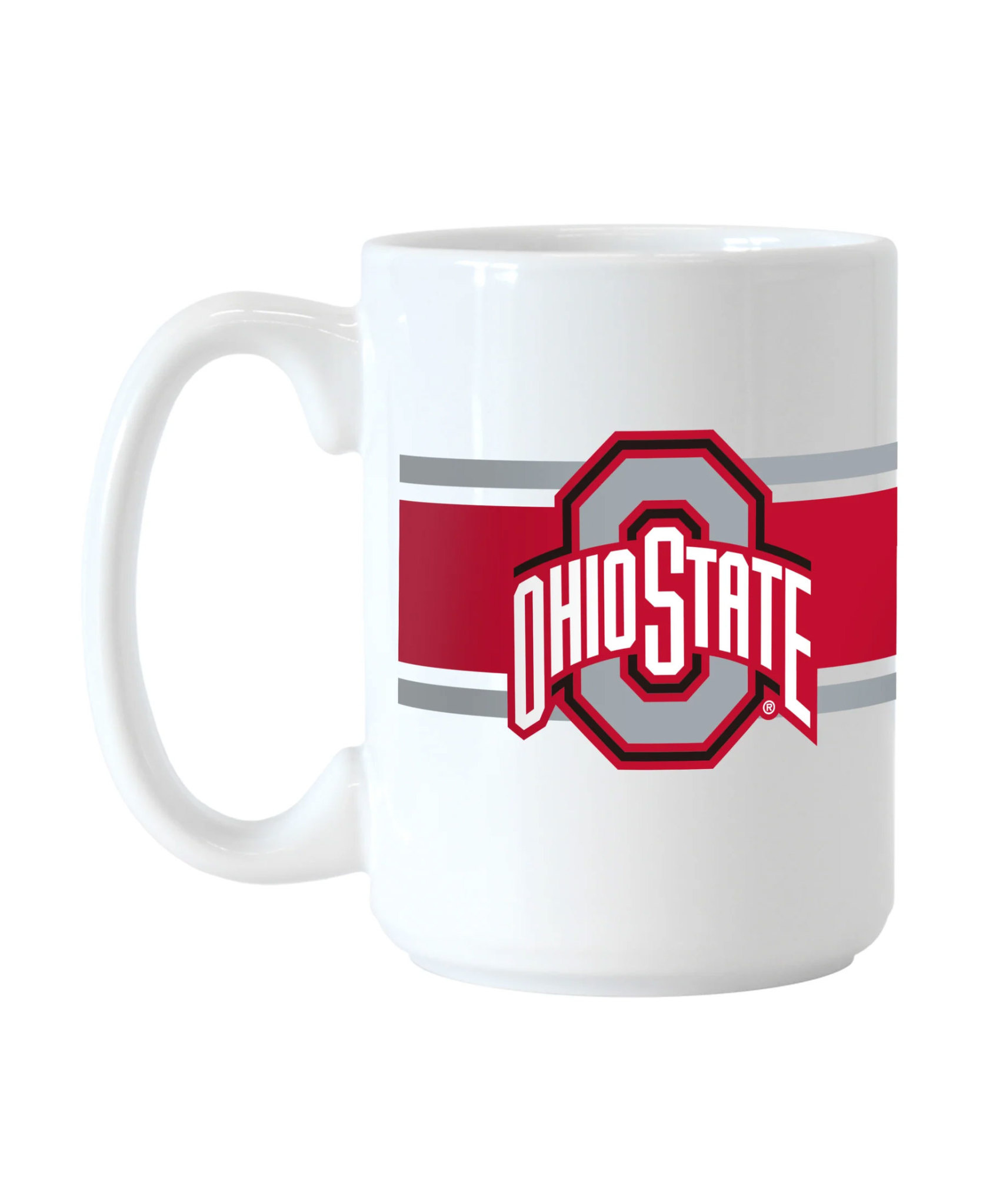 Shelf of Ohio State Name Branded Coffee Cups - Roller Auctions