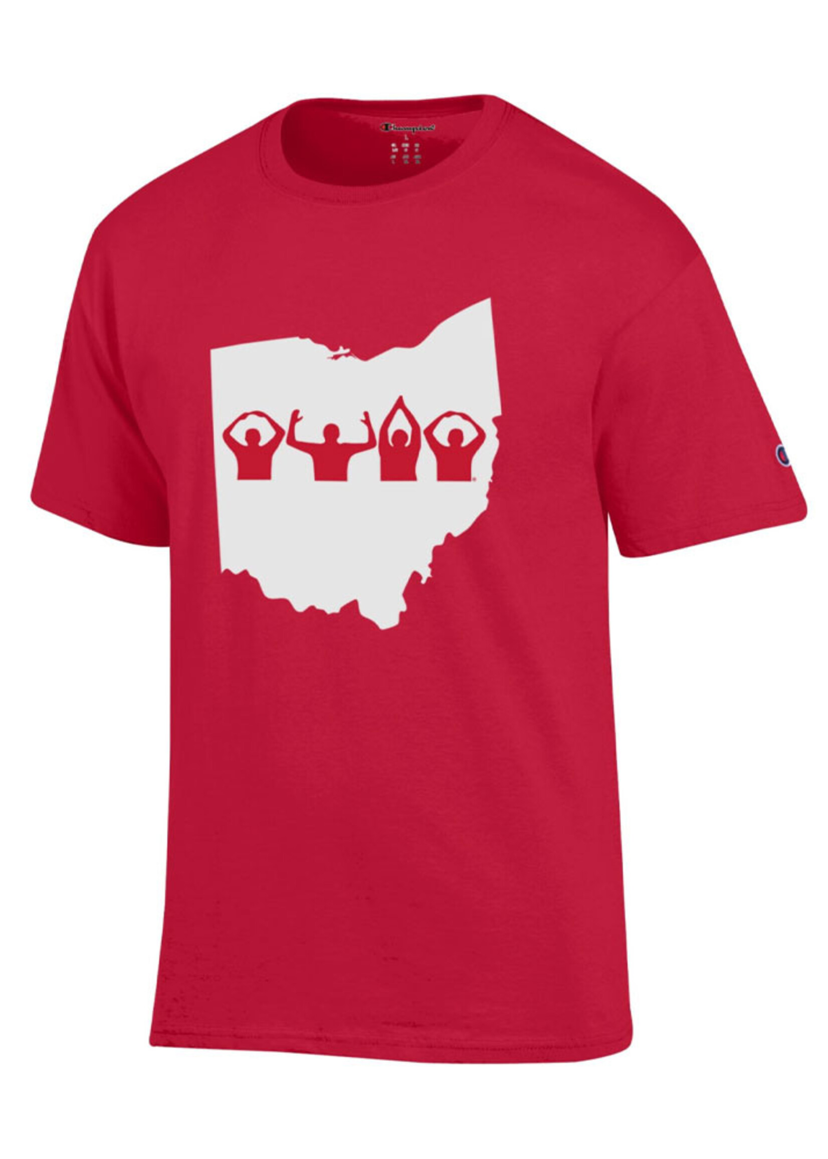 Champion Ohio State Buckeyes O-H-I-O State Map Shirt
