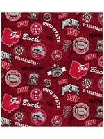 Ohio State Buckeyes Home State Cotton Material 15ydsx42in
