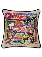 Catstudio Ohio Hand-Embroidered Pillow