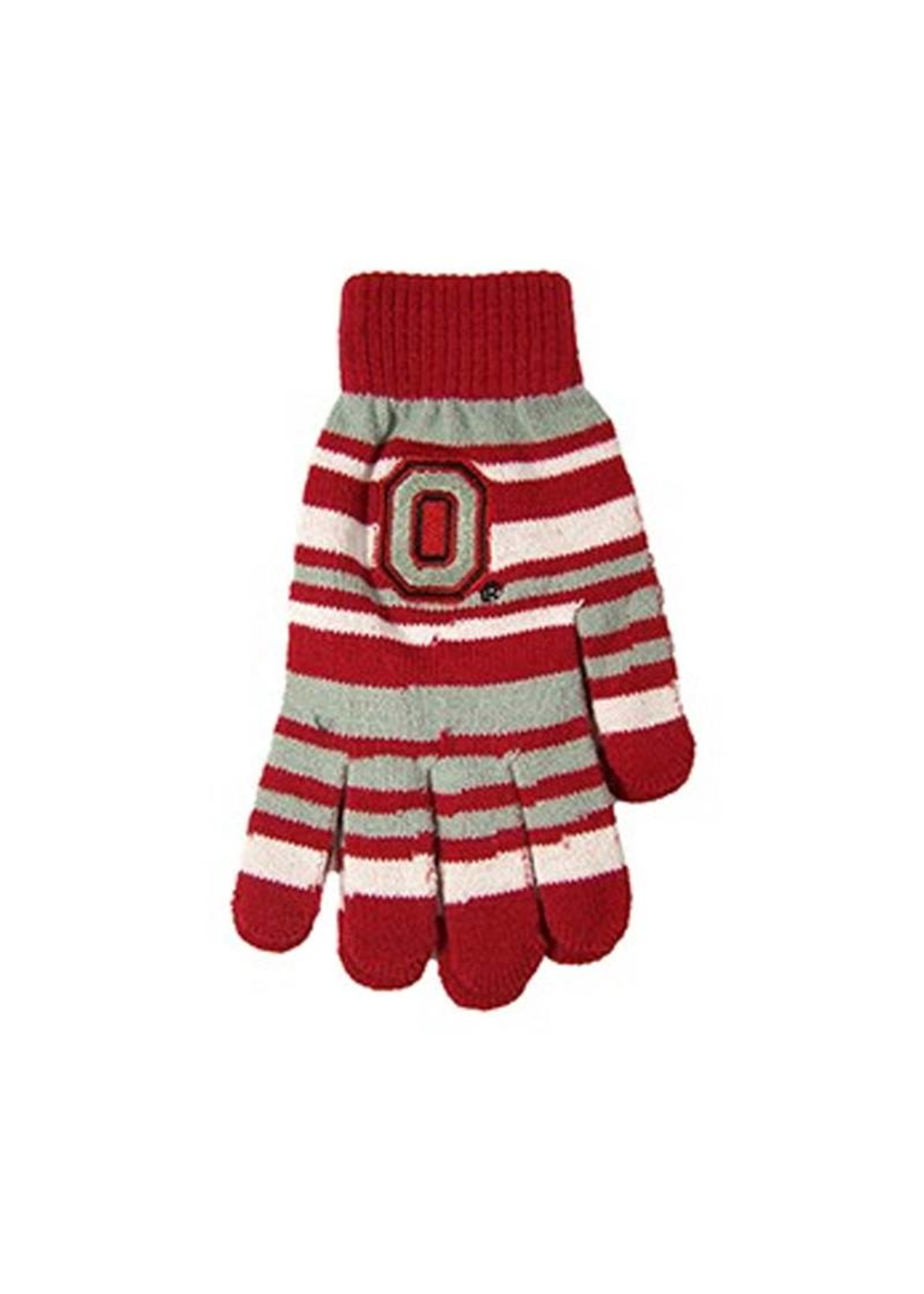 Forever Collectibles Ohio State University Stripe Stretch Gloves