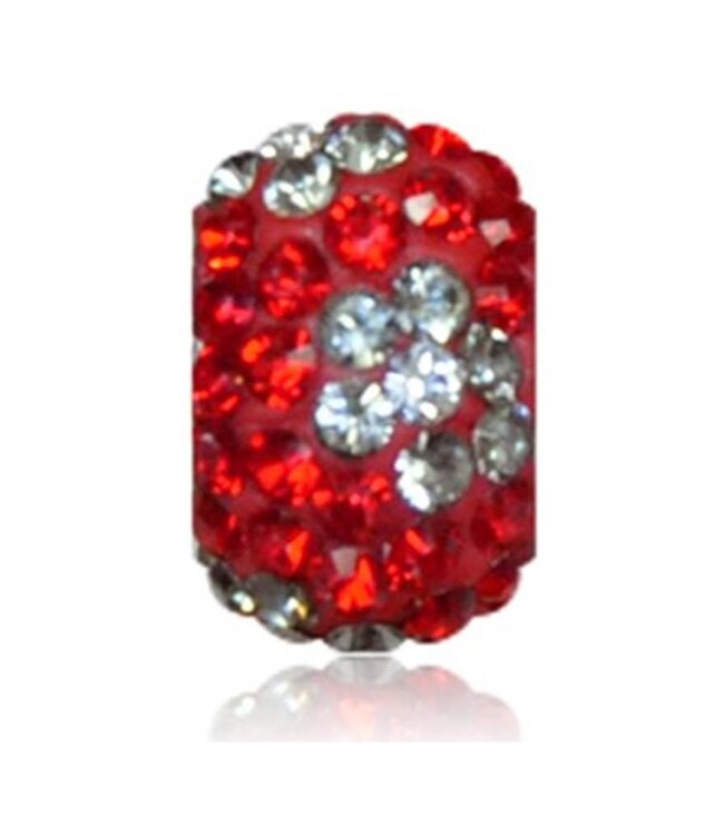 Sparkle Life Bright Red & Silver Flower Sparklie